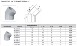 Уголок Thermaflex 45гр. для раструбной сварки PB-W16/45