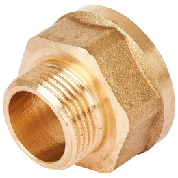 Переходник Stout под ключиз латуни, внутренняя-наружная резьба 1x3/4