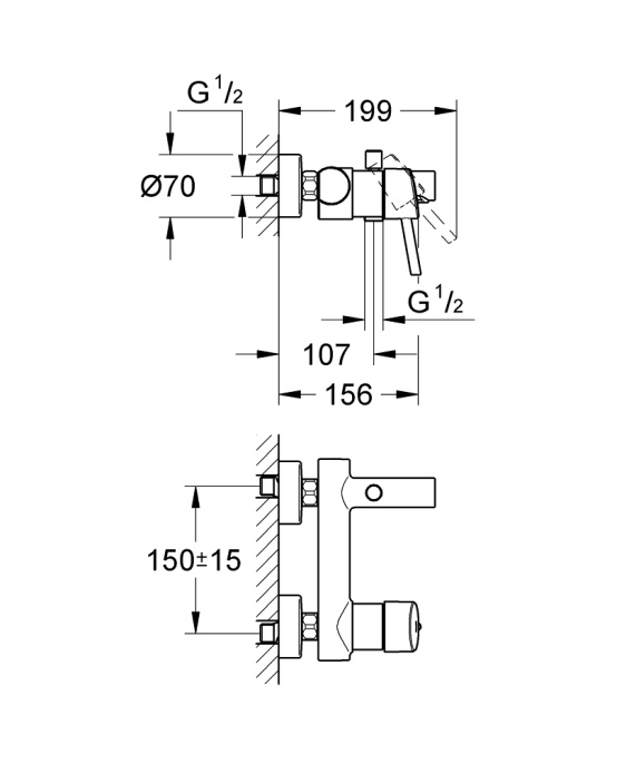 Смеситель для ванны Grohe Concetto 32211001