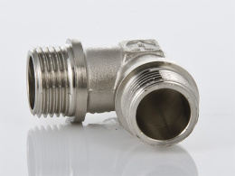 Угольник VALTEC 1/2 наружная резьба, 90 градусов, никелированная латунь