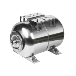 Расширительный бак (гидроаккумулятор) UNIPUMP 24л, горизонтальный, нерж. сталь, мембрана EPDM, для системы водоснабжения