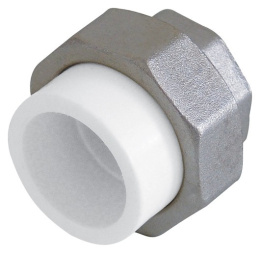 Муфта полипропиленовая Kalde разъемная, 40 x 1 1/4 ВР