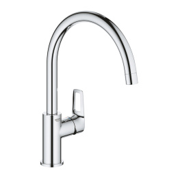 Смеситель для кухни Grohe BauLoop с высоким C-образным изливом, хром
