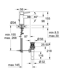Смеситель для биде Grohe BauClassic 32864000
