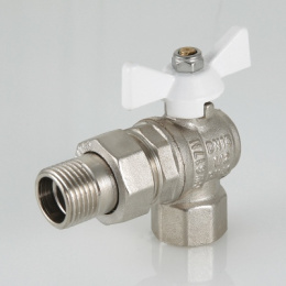Кран шаровой VALTEC Base с полусгоном 3/4 ВН, белый
