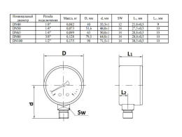 Манометр Watts F+R201 63/4, 3/8, радиальный с указательной стрелкой