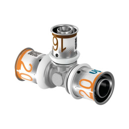 Тройник Uponor S-PRESS PLUS редукционный латунный 20-20-16