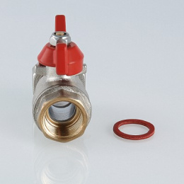 Кран шаровой VALTEC с накидной гайкой 1/2x3/4 ВВ