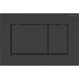 Панель смыва Geberit Sigma 30, для унитаза, черный, клавиши прямоугольные