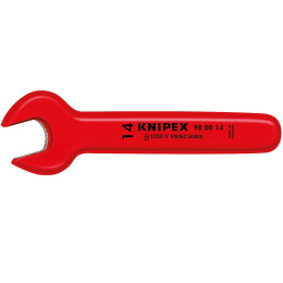 Ключ гаечный рожковый KNIPEX метрический VDE, размер под ключ 7 мм, 105 мм, диэлектрический
