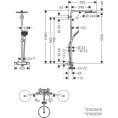 Душевая система Hansgrohe Raindance Select Showerpipe S 240 PowderRain, золото