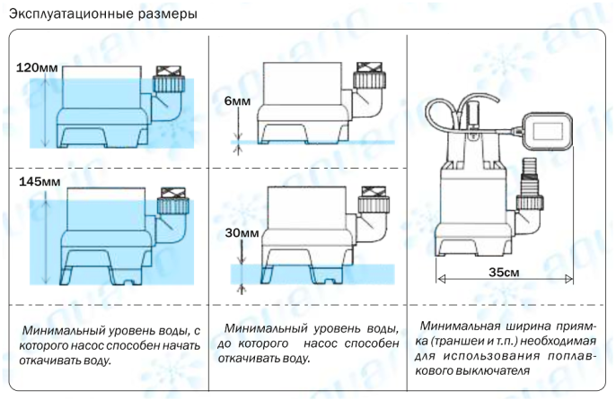 Дренажный насос Aquario ADS-900, погружной