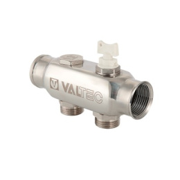 Коллектор VALTEC из нерж. стали, с м-о расст вых. 50мм, 1х 6 вых. 3/4 Евроконус