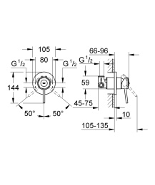 Встраиваемый смеситель Grohe BauClassic 29048000