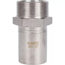 Вставка Rommer переходная пресс 42х11/2, НПр-НР, нержавеющая сталь