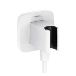 Подключение душевого шланга Hansgrohe Fixfit Q 26887700, матовый белый