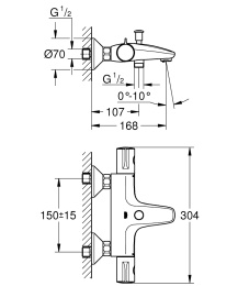 Термостатический смеситель Grohe Grohtherm 800 34576000
